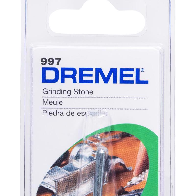 Piedra esmeriladora cónica de óxido de aluminio Dremel de 1/8 pulg. de diámetro x 1/8 pulg. de largo, 35000 rpm, 1 pza.