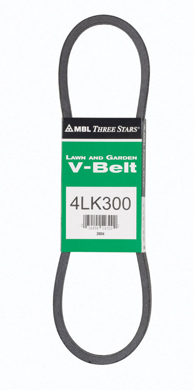 Correa trapezoidal estándar Mitsuboshi Super KB de 0,5 pulg. de ancho × 30 pulg. de largo para cortacéspedes autopropulsados