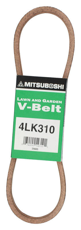 Correa trapezoidal estándar Mitsuboshi Super KB de 0,5 pulg. de ancho × 31 pulg. de largo para cortacéspedes de tractor
