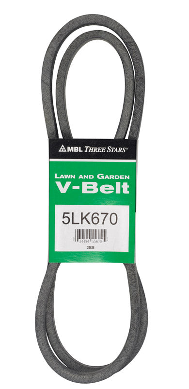 Correa trapezoidal estándar Mitsuboshi Super KB de 0,63 pulg. de ancho × 67 pulg. de largo para cortacéspedes autopropulsados