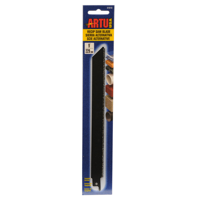 ARTU 9 in. Tungsten Carbide Reciprocating Saw Blade 1 pk