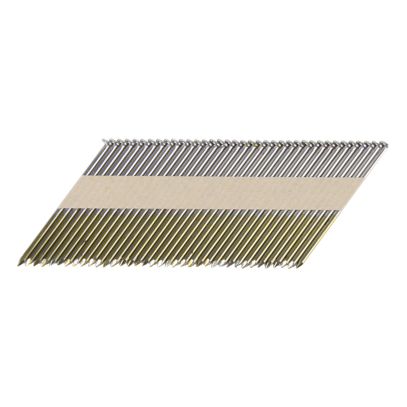 Metabo HPT 3 pulg. L Clavos brillantes para estructuras en tiras de papel 30 grados paquete de 2500
