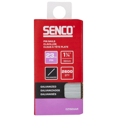 Senco 1-1/4 in. L X 23 Ga. Straight Strip Galvanized Micro Pins 2,600 pk