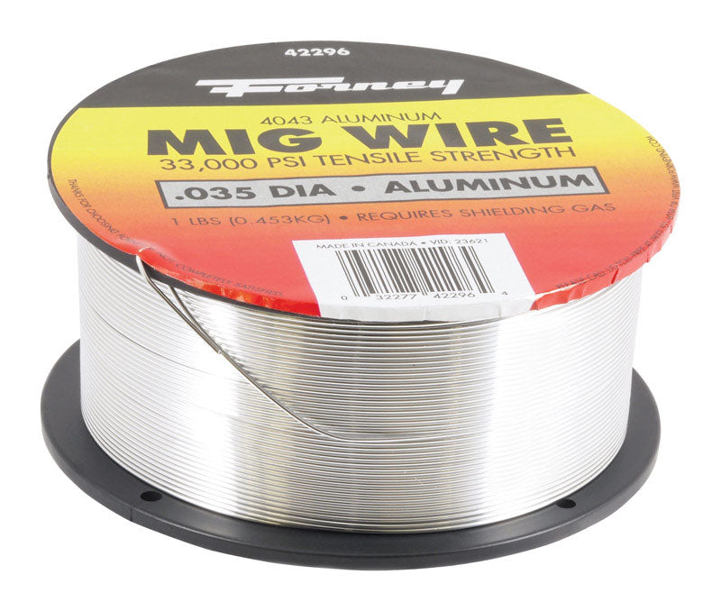 Alambre de soldadura MIG de aluminio Forney de 0.035 pulg., 33000 psi, 1 lb