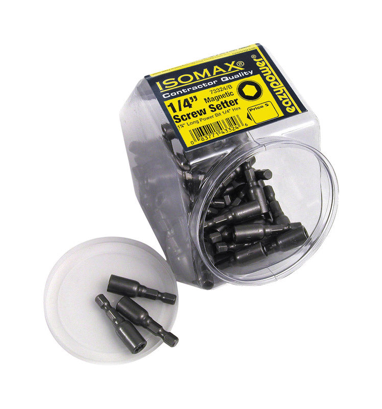 Eazypower Isomax 1/4 in. X 1-5/8 in. L Nut Setter Power Bit Steel 50 pc (Pack of 50)
