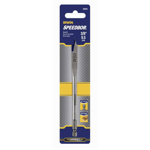 IRWIN Speedbor 3/8 in. X 6 in. L Carbon Steel Wood Boring Bit Hex Shank 1 pc