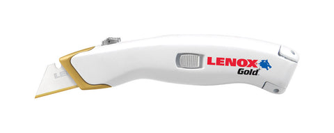 LENOX Gold 5-1/4 in. Retractable Utility Knife White 1 pk