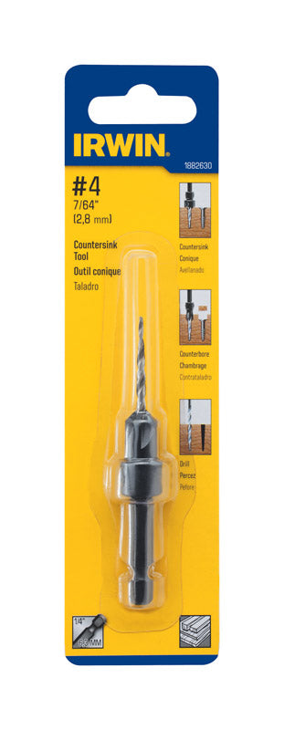 IRWIN 7/64 in. D X 3-3/8 in. L Steel Wood Countersink 1 pc