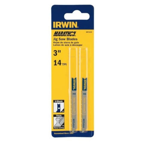 Irwin Marathon 3.25 in. Bi-Metal U-Shank Jig Saw Blade 10 TPI 2 pk