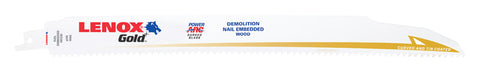 LENOX Gold 12 in. Bi-Metal Reciprocating Saw Blade 6 TPI 5 pk