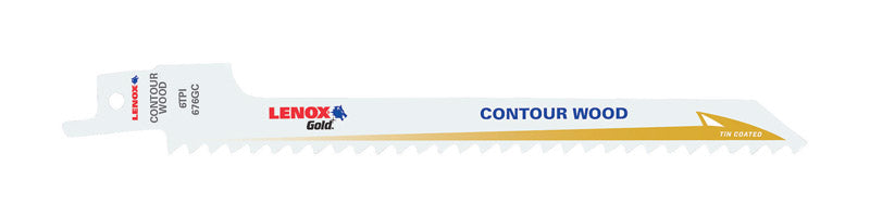 LENOX Gold 6 in. Bi-Metal Reciprocating Saw Blade 6 TPI 5 pk