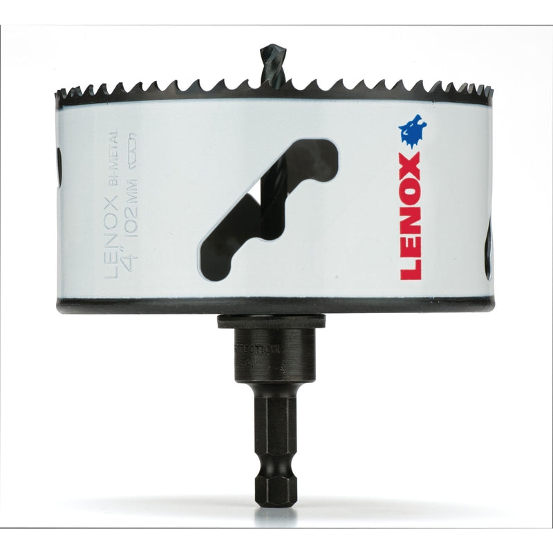 LENOX Speed Slot 4 in. Bi-Metal 1.5 in. L Hole Saw Arbor Included