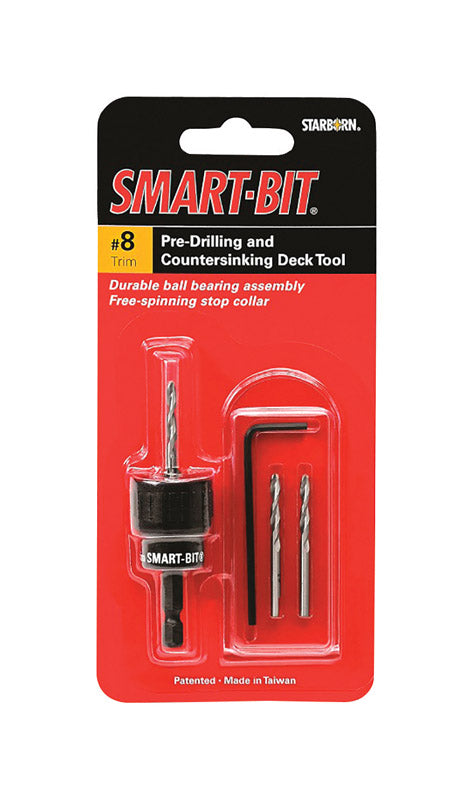 Starborn Smart-Bit #8 X 1 in. L Stainless Steel Pre-Drilling and Countersinking Tool 4 pc