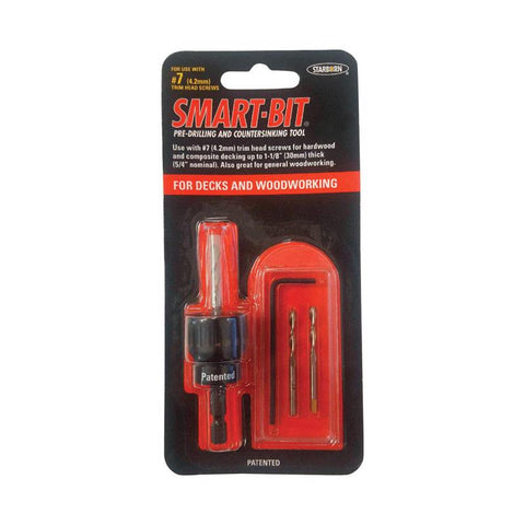 Starborn Smart-Bit #7 X 1 in. L Stainless Steel Pre-Drilling and Countersinking Tool 4 pc