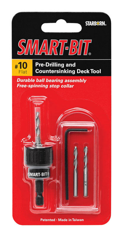 Starborn Smart-Bit #10 X 1 in. L Stainless Steel Pre-Drilling and Countersinking Tool 4 pc