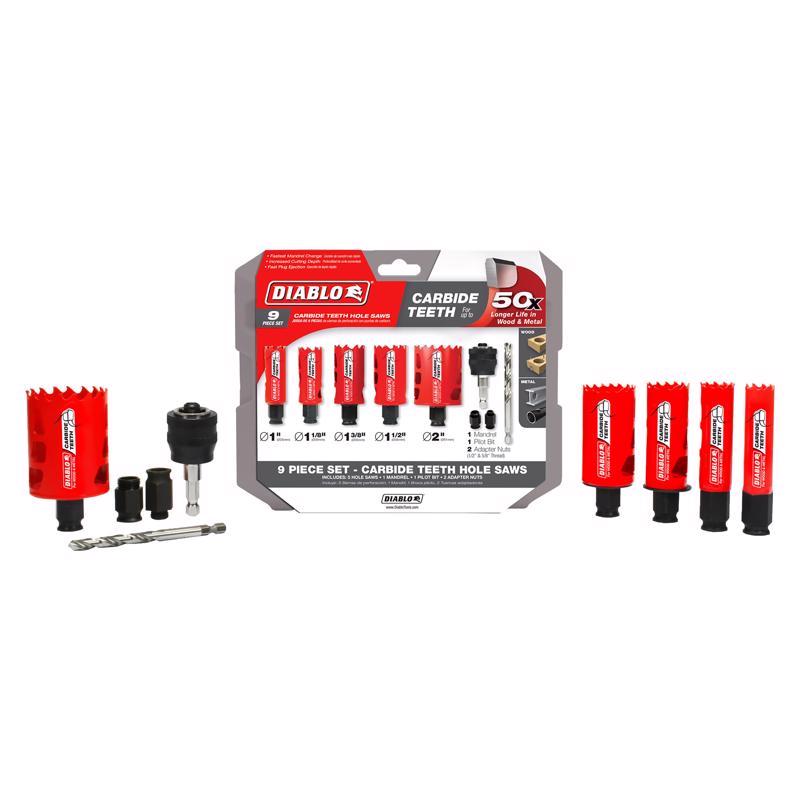 Diablo Mandrel 2-3/8 in. L Hole Saw Kit Arbor Included
