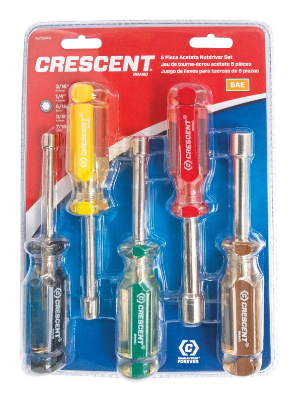 Crescent SAE Acetate Nutdriver Set 6-3/4 in. L 5 pc
