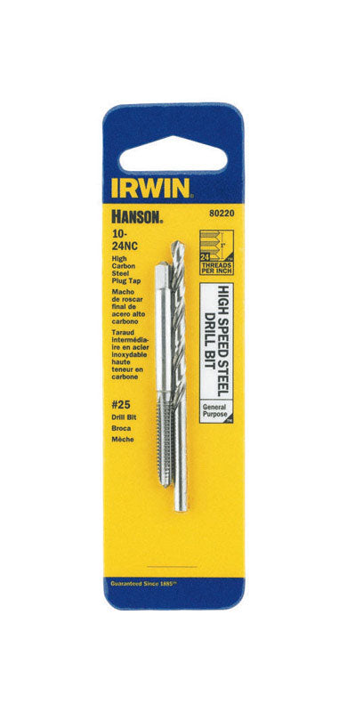 Irwin Hanson 10 - 24 HCS Tap and HSS Drill Bit Set (Pack of 3)