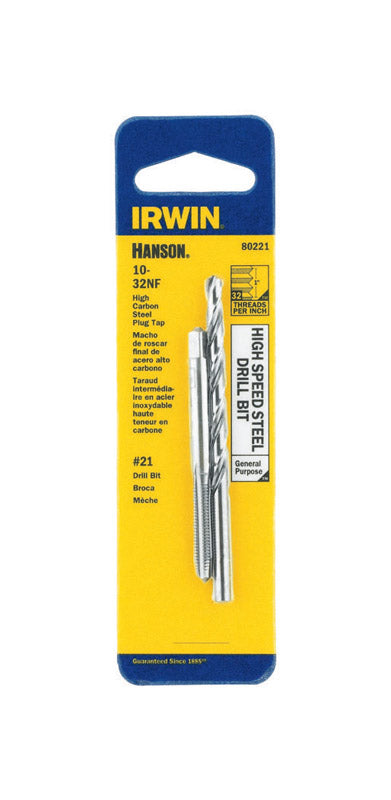 Irwin Hanson 10 - 32 HCS Tap and HSS Drill Bit Set (Pack of 3)