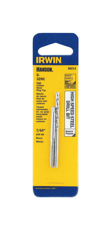 Irwin Hanson 6 - 32 HCS Tap and HSS Drill Bit Set (Pack of 3)