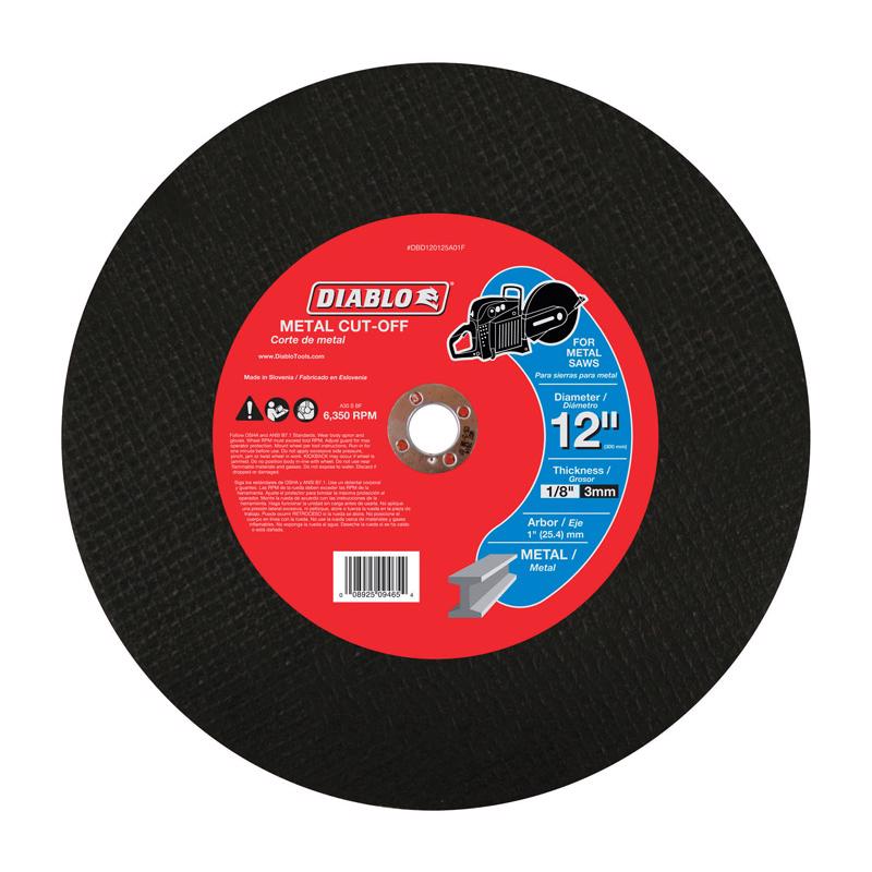 Diablo 12 in. D X 1 in. X 1/8 in. thick Aluminum Oxide High Speed Metal Cut-Off Disc 1 pk