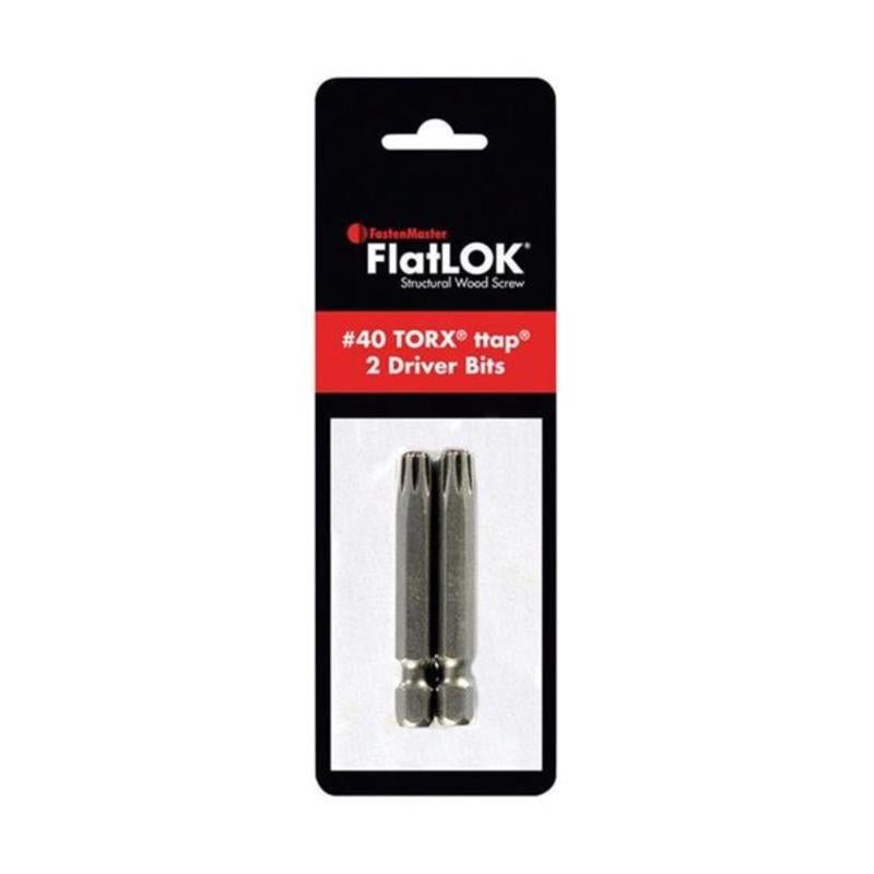 FastenMaster FlatLOK Torx Ttap No. 40 X 2 in. L Driver Bit Steel 2 pc