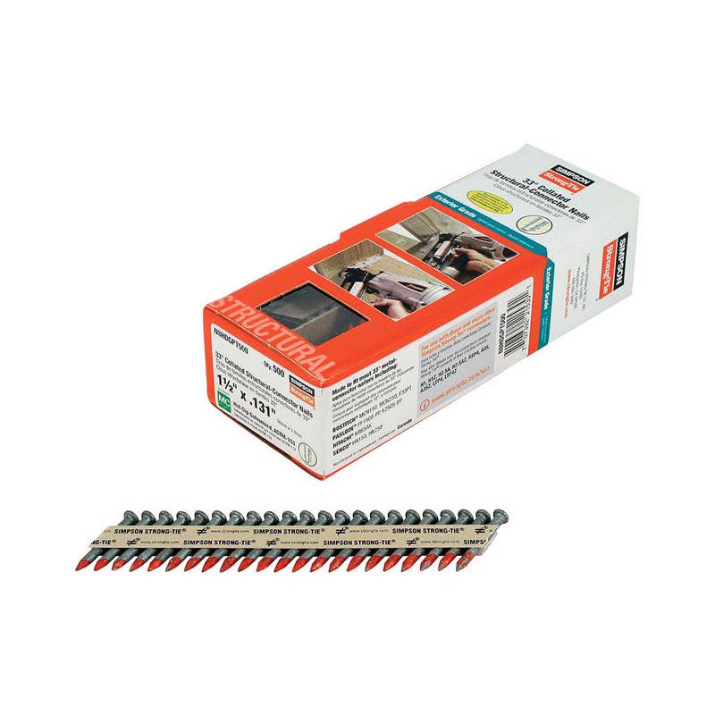 Simpson Strong-Tie 1-1/2 in. L Paper Strip Hot-Dip Galvanized Structural-Connector Nails 33 deg 500