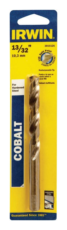 IRWIN 13/32 in. X 5-1/4 in. L Cobalt Alloy Steel Drill Bit Straight Shank 1 pc