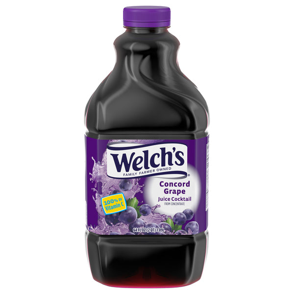 Welch’s Concord Grape Juice Cocktail from Concentrate, 100% Daily Value Vitamin C, 64 fl oz (2 QT) Bottle