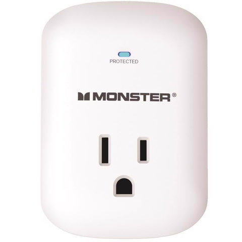 Monster Just Power It Up 0 ft. L 1 outlets Wall Tap Surge Protector White 1200 J