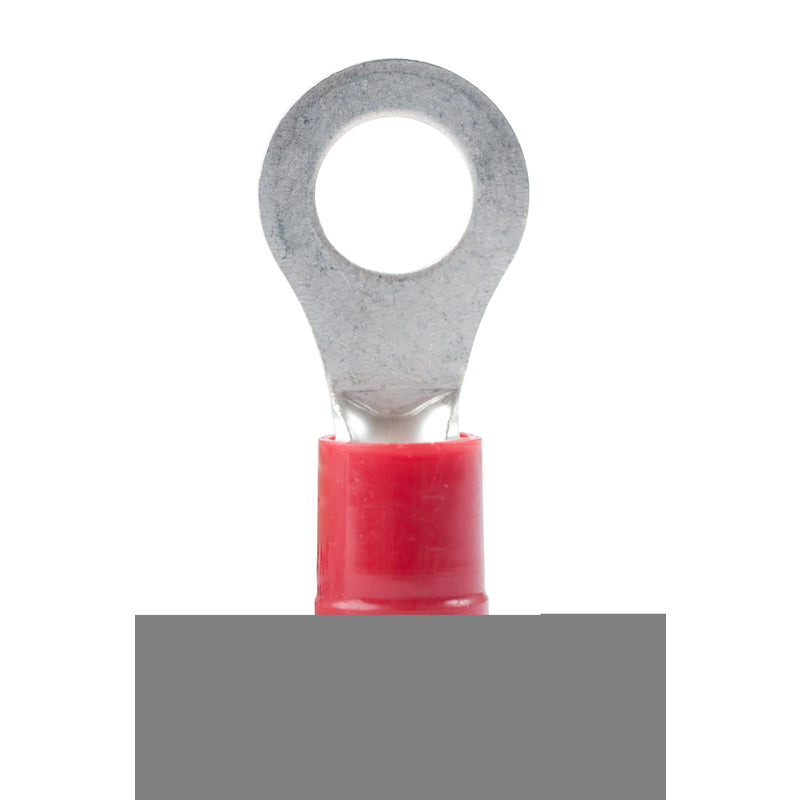 Terminal de anillo aislada Gardner Bender 22 AWG roja, paquete de 10