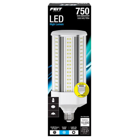 Feit Cylinder E26 (Medium) LED Bulb Natural Light 750 Watt Equivalence 1 pk