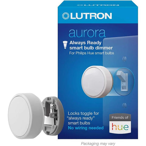 Interruptor regulador giratorio blanco Lutron Aurora, paquete de 1