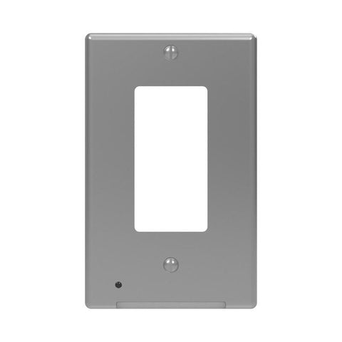 Westek LumiCover Níquel Satinado Placa de Pared para Luz Nocturna Decoradora de 1 Gangle Plástico 1 Paq
