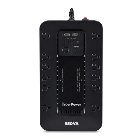CyberPower 5 ft. L 12 outlets Battery Backup/Surge Protector Black 890 J