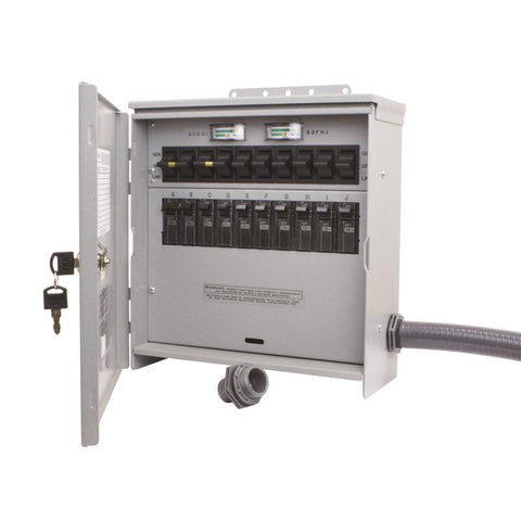 Reliance Controls Pro/Tran 2 30 amps 120/240 V 10 space 10 circuits Surface Mount Transfer Switch