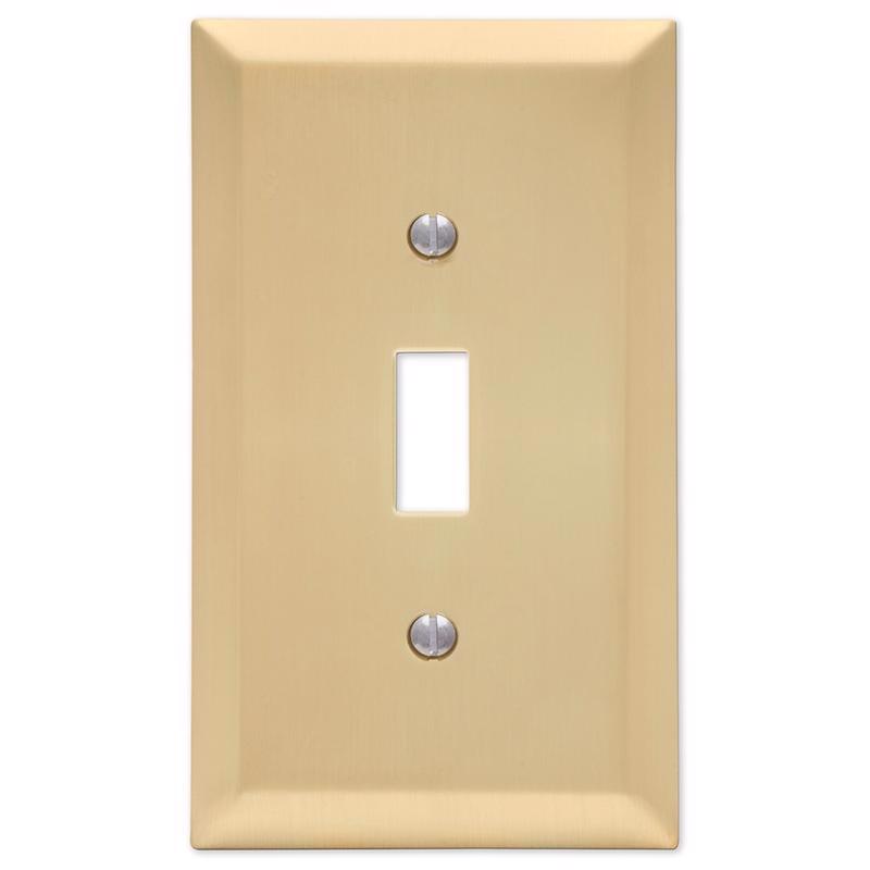 Amerelle Century Latón Satinado Placa de Pared para Interruptor Palanca de Acero Estampado 1 grupo 1 pza