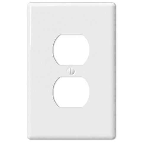 Amerelle Metro White 1 gang Ceramic Duplex Wall Plate 1 pk