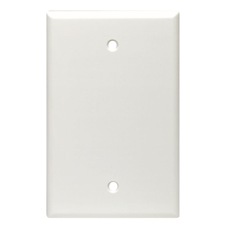 Leviton White 1 gang Thermoset Plastic Blank Wall Plate 1 pk