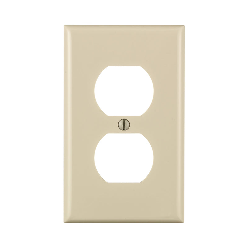 Leviton Light Almond 1 gang Thermoset Plastic Duplex Wall Plate 1 pk