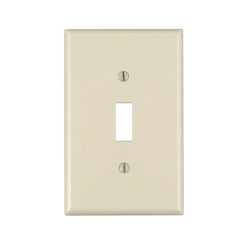 Leviton Light Almond 1 gang Thermoset Plastic Toggle Wall Plate 1 pk