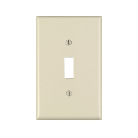 Leviton Light Almond 1 gang Thermoset Plastic Toggle Wall Plate 1 pk