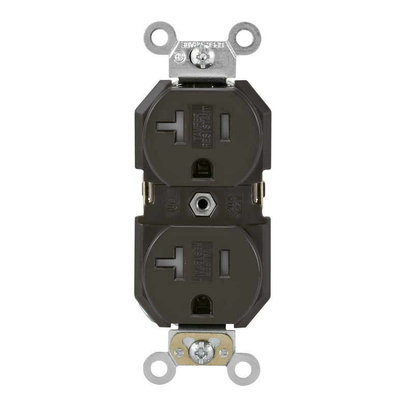 Leviton 20 amps 125 V Duplex Brown Outlet 5-20R 1 pk