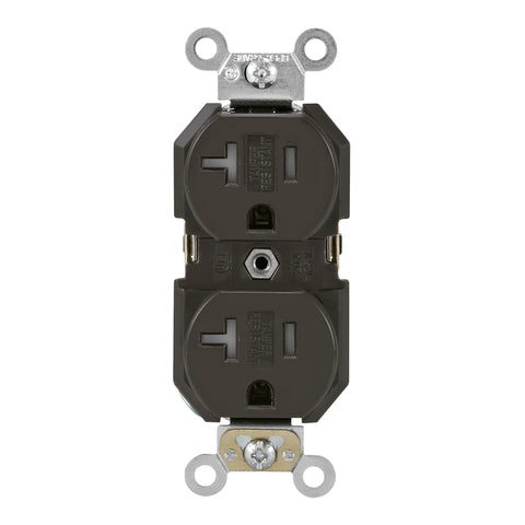 Leviton 20 amps 125 V Duplex Brown Outlet 5-20R 1 pk