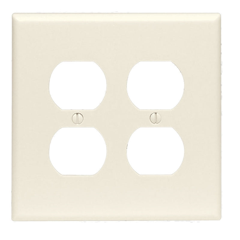 Leviton Light Almond 2 gang Thermoset Plastic Duplex Wall Plate 1 pk