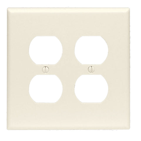 Leviton Light Almond 2 gang Thermoset Plastic Duplex Wall Plate 1 pk