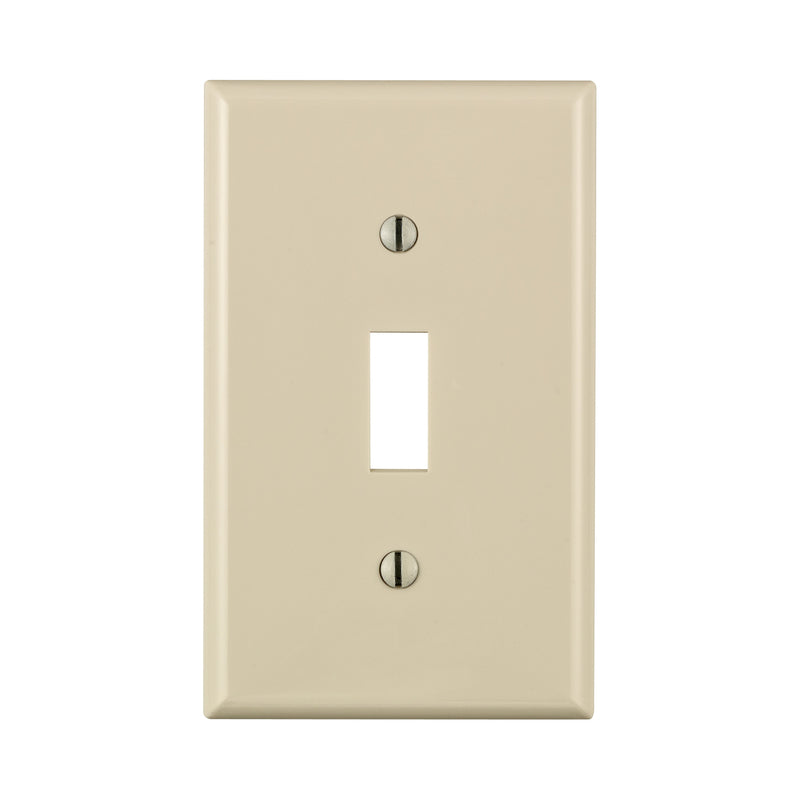 Leviton Light Almond 1 gang Nylon Toggle Wall Plate 1 pk