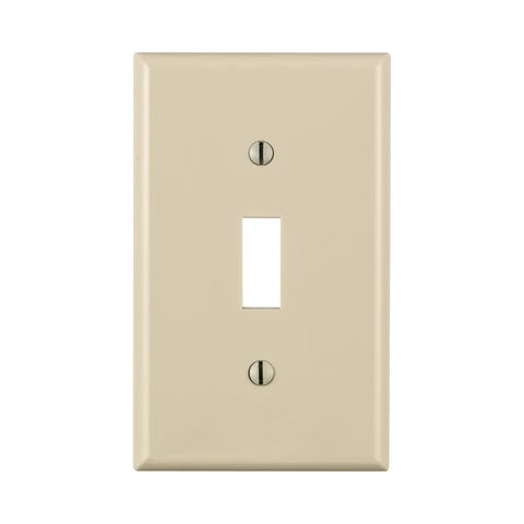 Leviton Light Almond 1 gang Nylon Toggle Wall Plate 1 pk