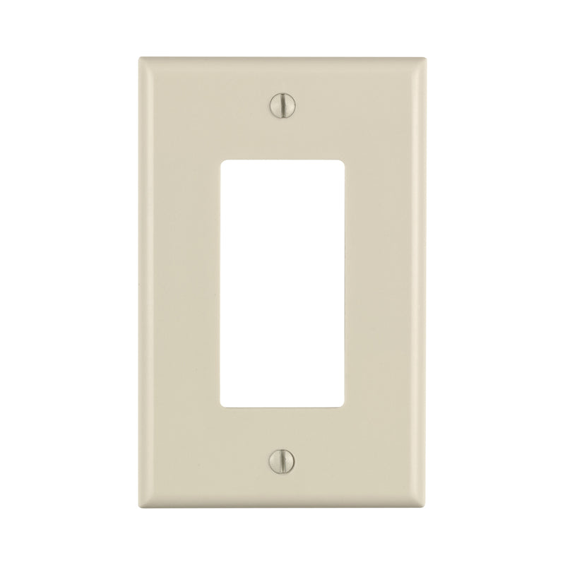 Leviton Light Almond 1 gang Thermoset Plastic Decorator Wall Plate 1 pk