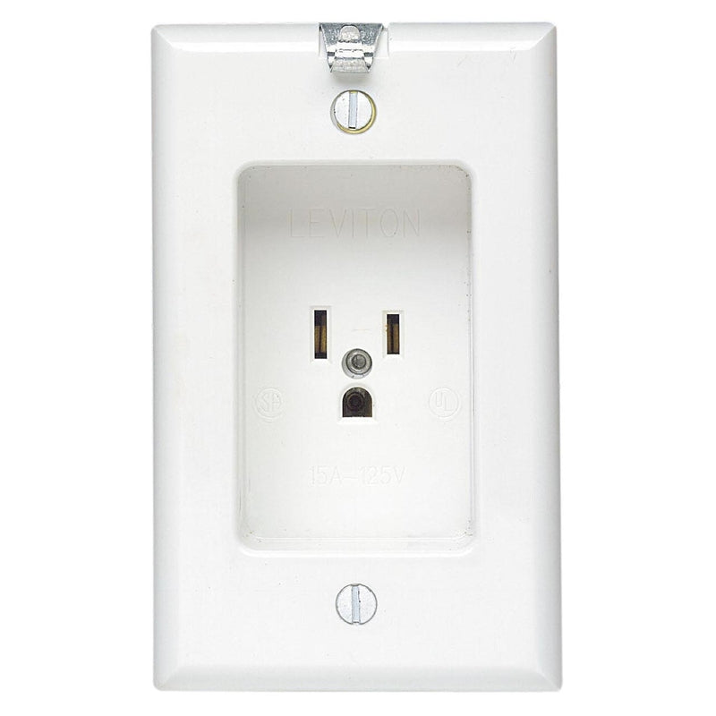 Leviton 15 amps 125 V Single White Outlet 5-15R 1 pk